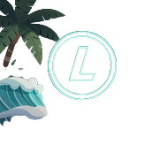 Leuchtendes Litecoin LTC Coin-Icon auf t&uuml;rkiser Welle - OnlySpins Krypto-Zahlung