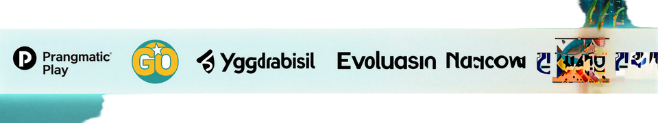 Logo-Strip der Spielanbieter Pragmatic Play, Play'n GO, Yggdrasil und Evolution bei OnlySpins