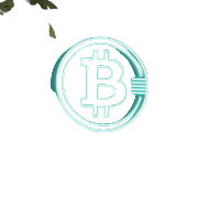 Leuchtendes Bitcoin BTC Coin-Icon auf t&uuml;rkiser Welle - OnlySpins cryptocasino