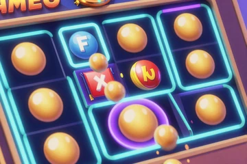 Kaskadierende bunte Symbole auf neon-beleuchteten Megaways-Walzen - Megaways online slot bei OnlySpins